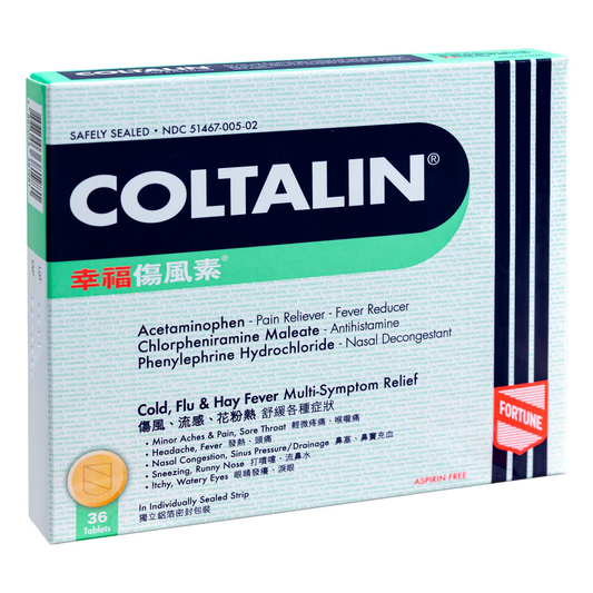 Coltalin Cold Tablets (Adults) – 36 Tablets